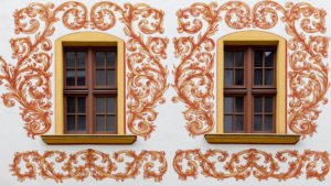 okna drewniane - fasada
